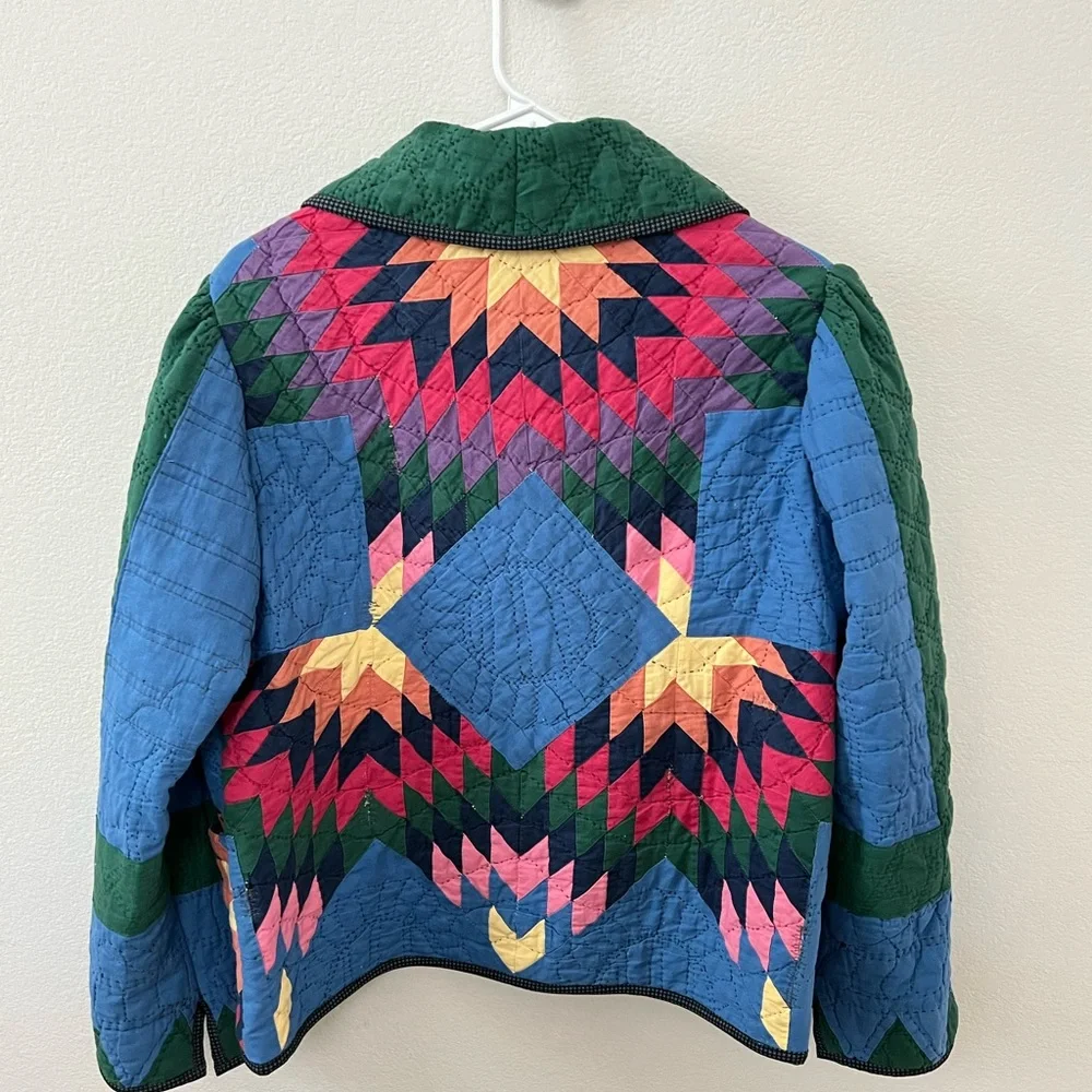 Colorful Quilted Women's Jacket - Picture 2 of 4